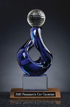 BLUE CRYSTAL GOLF BALL AWARD